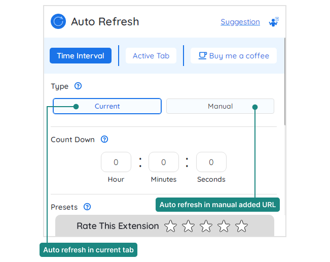 Auto Refresh Page extension