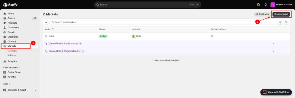 Shopify currency shipping location popup